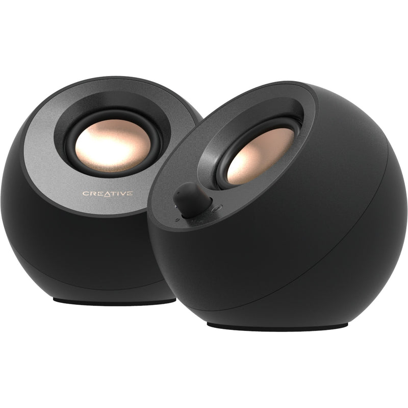 Afbeelding laden in galerijviewer, Creative pebble v3 pc-luidspreker (zwart, bluetooth, usb-c, aux)
