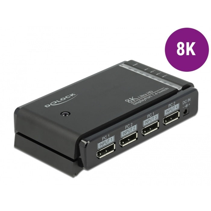 Load image into Gallery viewer, Delock displayport switch 2x 2 displayport in naar 1x 2 displayport out (zwart)
