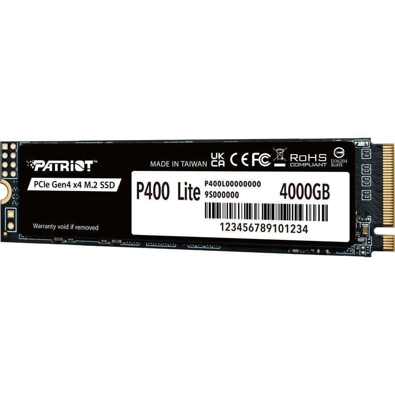 Load image into Gallery viewer, Patriot p400 lite 4 tb ssd (zwart wit, p400lp4kgm28h, pcie 4.0 x4, nvme 1.4, m.2 2280)
