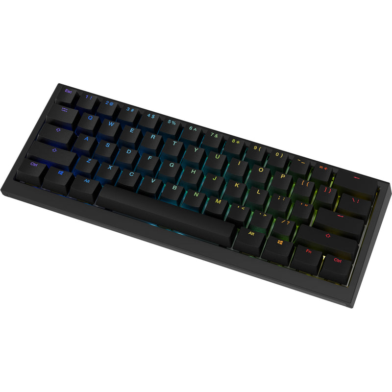 Load image into Gallery viewer, Ducky one x mini wireless rgb mechanisch toetsenbord (zwart, us lay-out (qwerty), inductive, 60%, hot-swappable, pbt, 2.4 ghz | bluetooth | usb-c)
