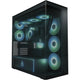 Arctic xtender midi tower behuizing (zwart (mat) | 2x usb-a | 1x usb-c | rgb | tempered glass)