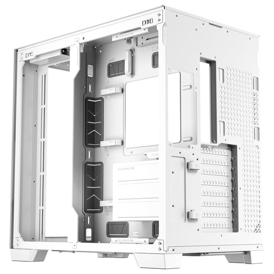 Antec c8 midi tower behuizing (wit zilver | 2x usb-a | 1x usb-c | tempered glass)