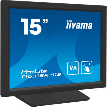 Iiyama prolite t1531sr-b1s 15 touchscreen monitor (zwart (mat), hdmi, displayport, vga)