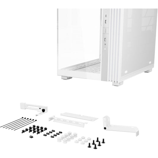 Be quiet! light base 600 lx midi tower behuizing (wit | 2x usb-a | 1x usb-c | rgb | tempered glass)