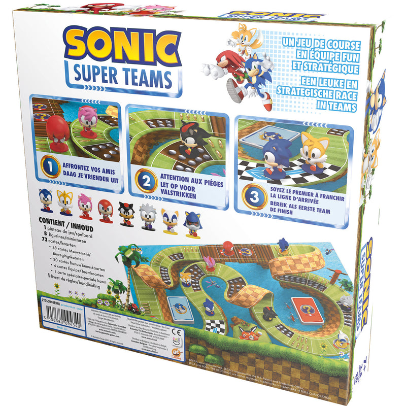 Chargez l'image dans la visionneuse de la galerie, Asmodee sonic super teams bordspel - race met sonic en vrienden - inclusief 8 miniaturen
