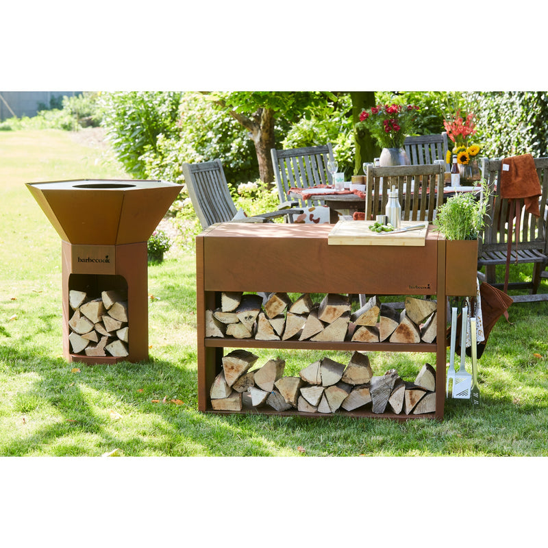 Load image into Gallery viewer, Barbecook nestor buddy uit cortenstaal tafel
