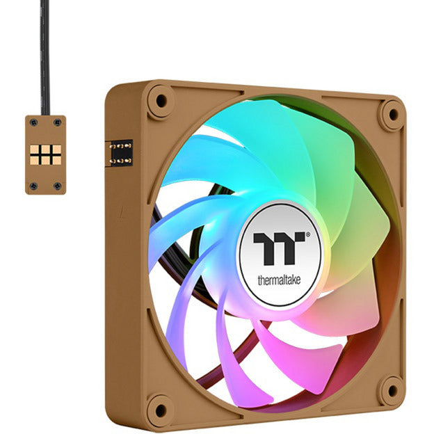 Load image into Gallery viewer, Thermaltake ct120 ex reverse argb sync pc cooling fan gravel sand (3-fan pack) case fans (lichtbruin, 3 stuks, 120 x 120 x 25 mm, pwm)
