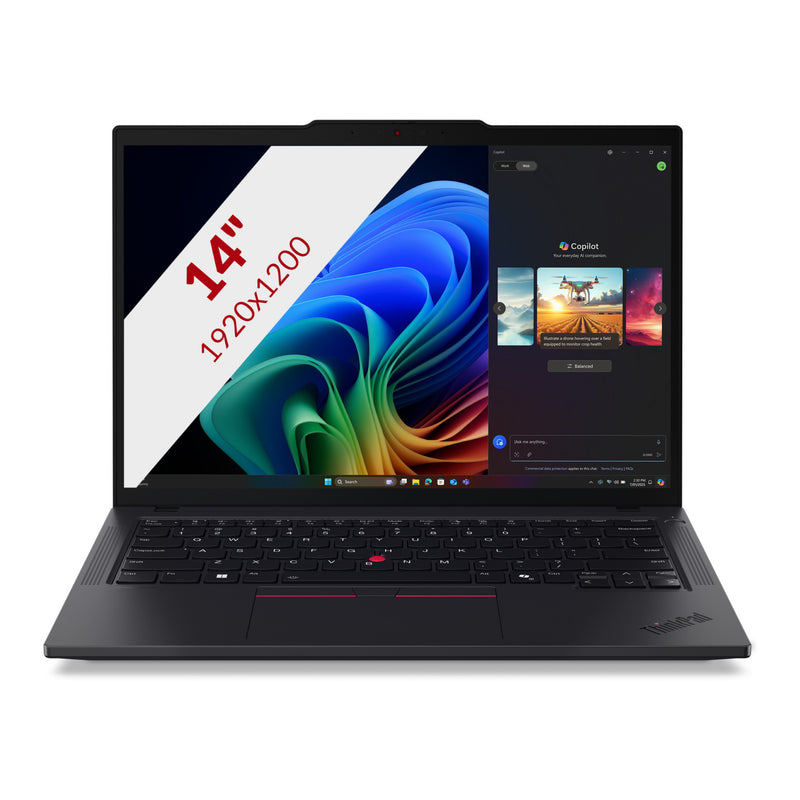 Load image into Gallery viewer, Lenovo thinkpad t14 gen 6 (21qj0053mh) 14 copilot+ laptop (zwart | ryzen ai 7 pro 350 | radeon 860m graphics | 32 gb | 1 tb ssd)
