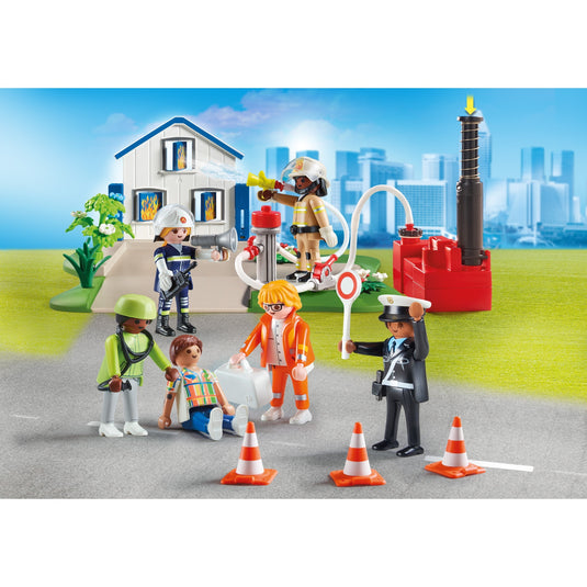 Playmobil figures - my figures: reddingsmissie constructiespeelgoed (70980)