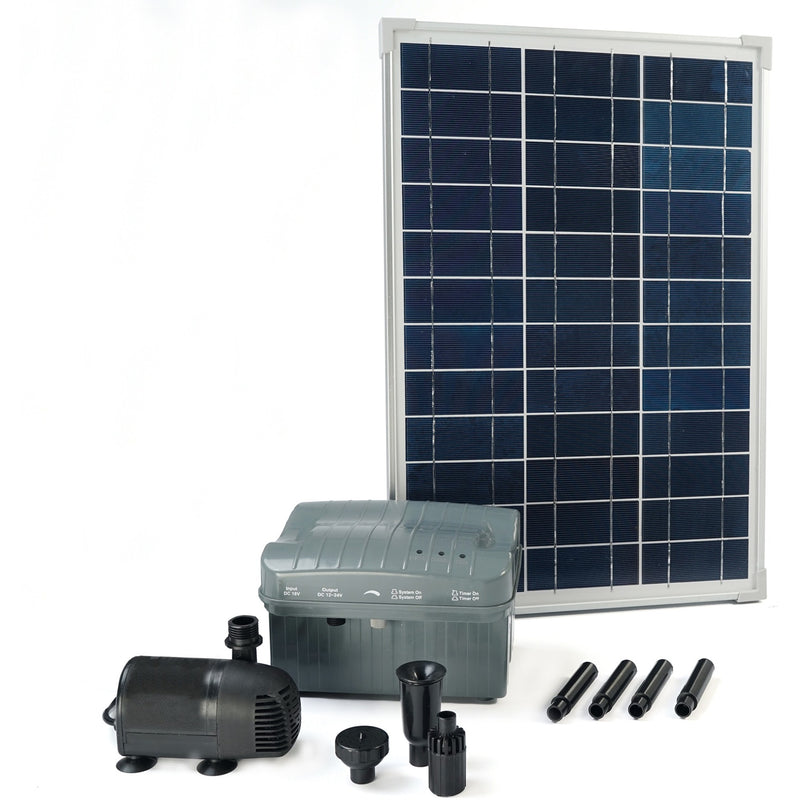 Load image into Gallery viewer, Ubbink solarmax 1000 accu pomp (zwart, incl. solarpaneel, pomp en accu)
