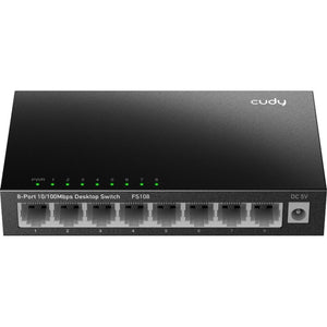 Cudy 8-port 10 100 mbps desktop switch (zwart)