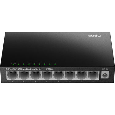 Cudy 8-port 10 100 mbps desktop switch (zwart)