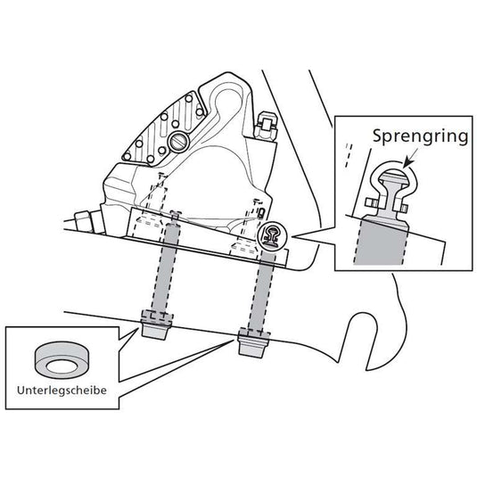 Shimano caliper fixing bolt type c for rear flat mount