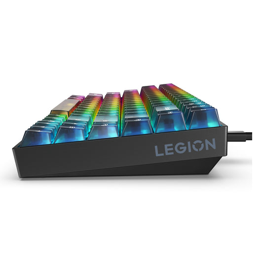 Lenovo legion k510 mini pro rgb mechanisch gaming toetsenbord (zwart, us lay-out (qwerty), 75%, brown switch, hot swap, usb)