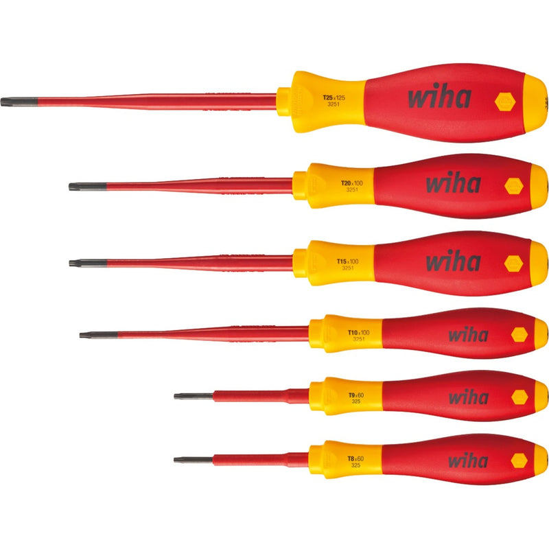 Load image into Gallery viewer, Wiha schroevendraaierset softfinish electric slimfix (rood geel, 6-delig)
