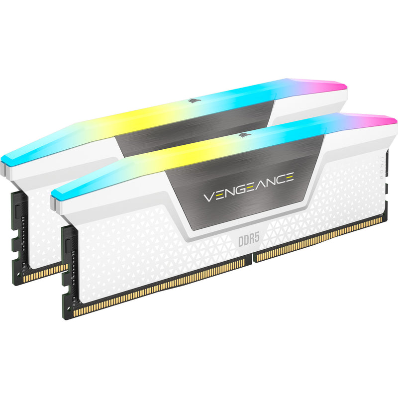 Afbeelding laden in galerijviewer, Corsair vengeance rgb 32 gb ddr5-6000 (2x 16 gb) werkgeheugen (wit, cmh32gx5m2d6000z38w, xmp, expo)
