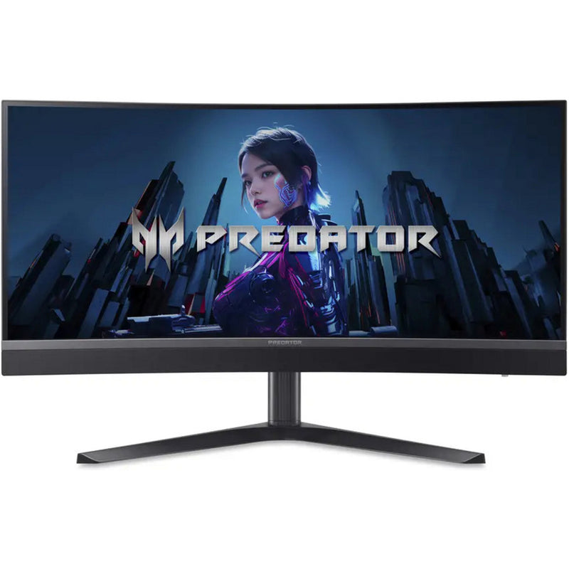 Load image into Gallery viewer, Acer predator x34 v3 34 curved ultrawide gaming monitor (zwart, 180 hz, hdmi, displayport, usb, audio, amd free-sync)
