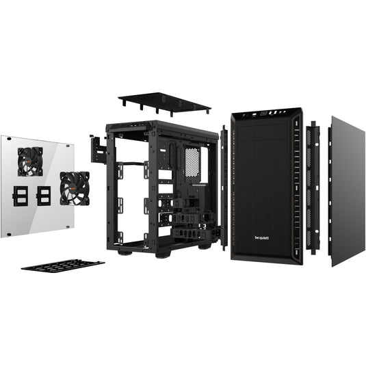 Be quiet! pure base 600 window midi tower behuizing (zwart | 2x usb-a | tempered glass)