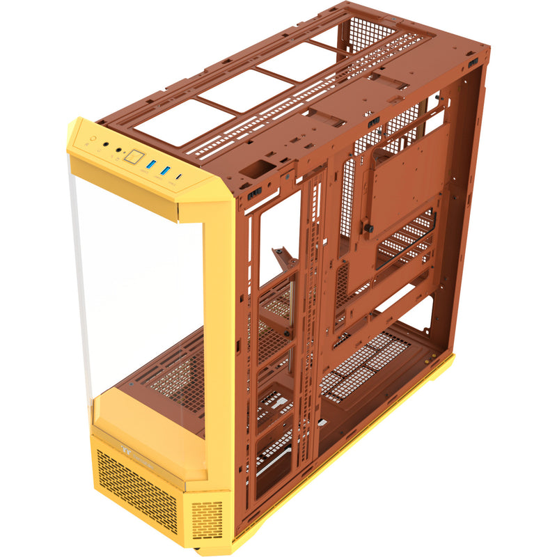 Load image into Gallery viewer, Thermaltake view 600 tg butter caramel big tower behuizing (geel | 2x usb-a | 1x usb-c | tempered glass)
