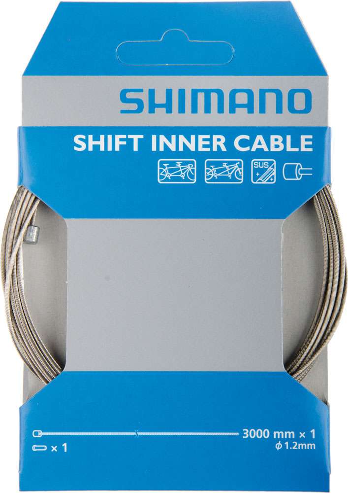 Load image into Gallery viewer, Shimano tandem stainless steel sus shift inner cable 1.2mm x 3000mm
