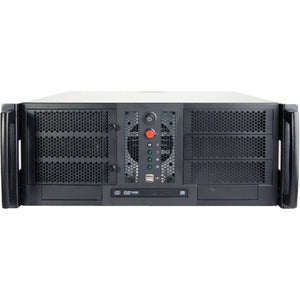 Chenbro rm42300 rack behuizing (zwart zilver | 2x usb-a 3.2 (5 gbit s))