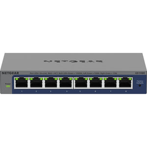 Netgear 8-poorts gigabit plus-switch (gs108e-400eus) (grijs, managed)