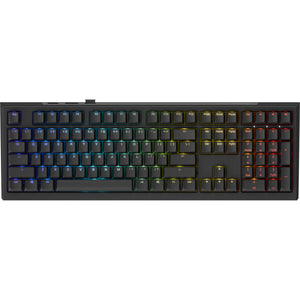 Ducky one x wireless rgb mechanisch toetsenbord (zwart, us lay-out (qwerty), inductive, 100%, hot-swappable, pbt, 2.4 ghz | bluetooth | usb-c)