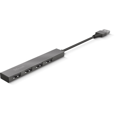 Trust halyx aluminium 4-port mini usb hub usb-hub (aluminium)