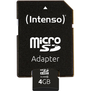 Intenso microsdhc 4gb class 10 geheugenkaart (incl. sd adapter)