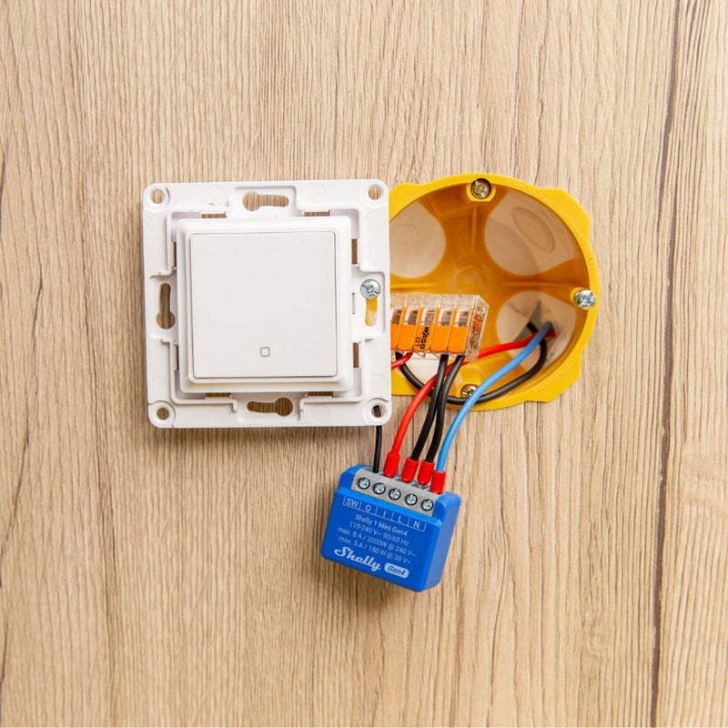 Load image into Gallery viewer, Shelly 1 mini gen4 relais (blauw, bluetooth 4.2, wi-fi)

