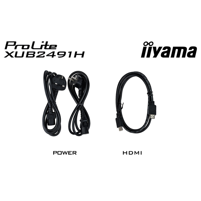 Load image into Gallery viewer, Iiyama prolite xub2491h-b1 23.8 monitor (zwart, hdmi, displayport)
