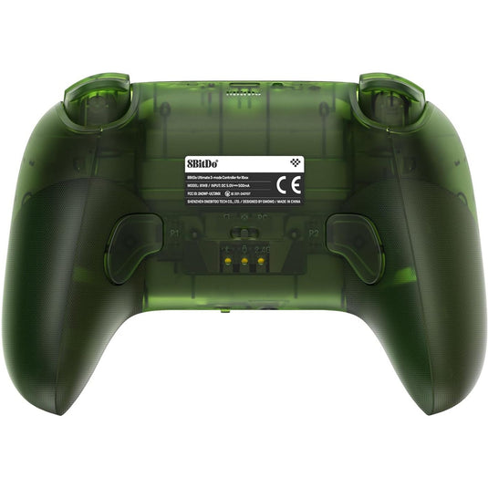 8bitdo ultimate 3-mode controller voor xbox (groen transparant, xbox series x|s, xbox one, pc, bluetooth usb-c 2.4 ghz )