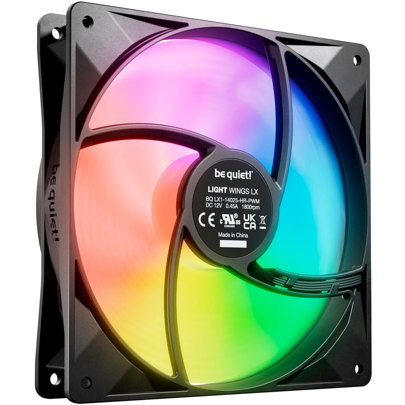 Load image into Gallery viewer, Be quiet! light wings lx pwm high-speed rgb case fans (zwart, 3 stuks, 140 x 140 x 25 mm)
