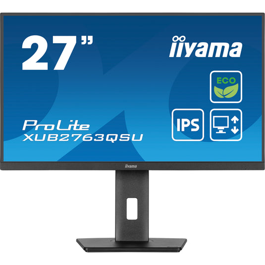 Iiyama prolite xub2763qsu-b1 27 monitor (zwart, hdmi, displayport, 2x usb-a, usb-b)