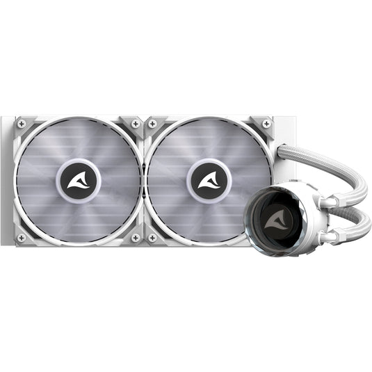 Sharkoon s80 rgb white waterkoeling (wit, 4-pins pwm fan-connector)