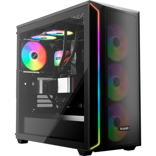 Be quiet! light wings lx pwm rgb case fan (zwart, 120 x 120 x 25 mm)