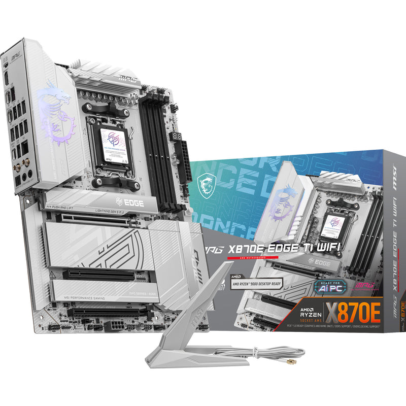 Load image into Gallery viewer, Msi mpg x870e edge ti wifi socket am5 moederbord (zilver, 5gb-lan, wi-fi 7, bt, sound, atx)

