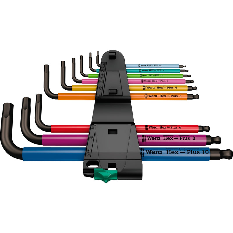 Load image into Gallery viewer, Wera 950 9 hex-plus multicolour 1 stiftsleutelset, metrisch, blacklaser (9-delig)
