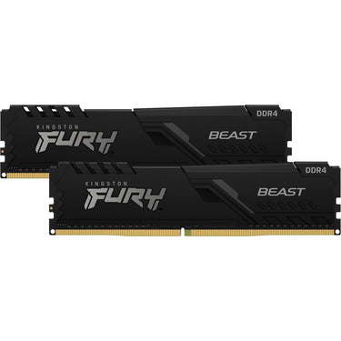 Kingston fury beast 32 gb ddr4-3600 (2x 16 gb) werkgeheugen (zwart, kf436c18bbk2 32, xmp 2.0)