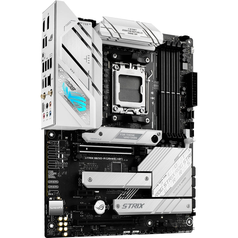 Load image into Gallery viewer, Asus rog strix b650-a gaming wifi socket am5 moederbord (zilver, raid, 2.5 gb-lan, wi-fi 6e, bt, sound, atx)
