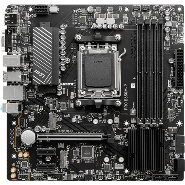 Load image into Gallery viewer, Msi pro b650m-p socket am5 moederbord (zwart, raid, 2.5 gb-lan, sound, µatx)
