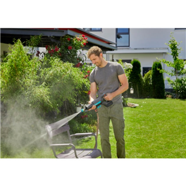 Load image into Gallery viewer, Gardena aquaclean 24 18 v p4a premium set drukreiniger (grijs turquoise, 14800-31, accu inbegrepen)
