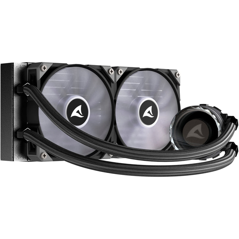 Load image into Gallery viewer, Sharkoon s80 rgb waterkoeling (zwart, 4-pins pwm fan-connector)
