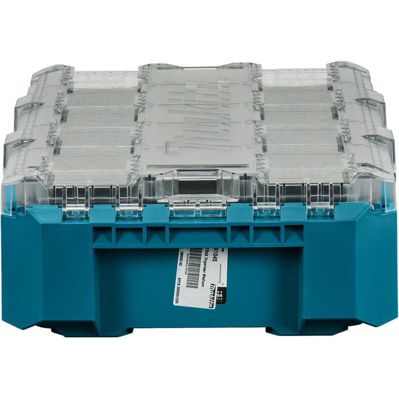 Load image into Gallery viewer, Makita maktrak organizer medium p-91045 gereedschapsbox (blauw zwart)
