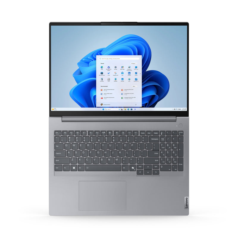 Afbeelding laden in galerijviewer, Lenovo thinkbook 16 g7 arp (21mw00ckmh) 16 laptop (grijs | ryzen 5 7535hs | radeon 660m | 16 gb | 512 gb ssd)
