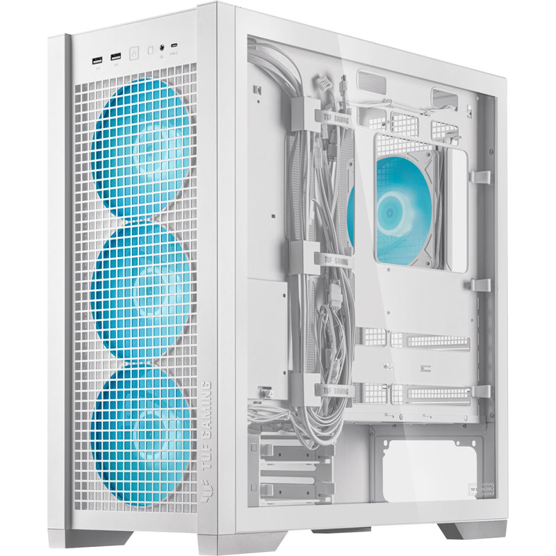 Load image into Gallery viewer, Asus tuf gaming gt302 argb midi tower behuizing (wit | 2x usb-a | 1x usb-c | rgb | tempered glass)
