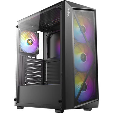 Antec ax67 argb midi tower behuizing (zwart | 3x usb-a | tempered glass)