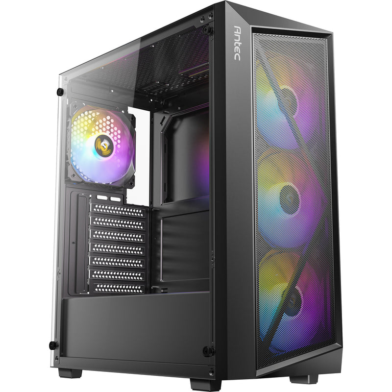 Load image into Gallery viewer, Antec ax67 argb midi tower behuizing (zwart | 3x usb-a | tempered glass)
