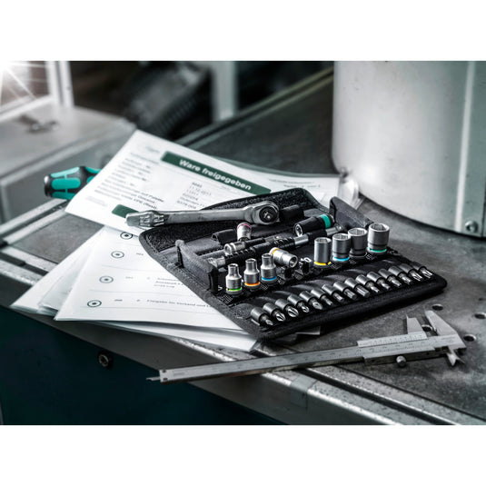 Wera 8100 sa 10 zyklop metal-ratelset doorsteekvierkant, 1 4 -aandrijving, inch , 28 -delig - 1 stuk(s) - 05004020001