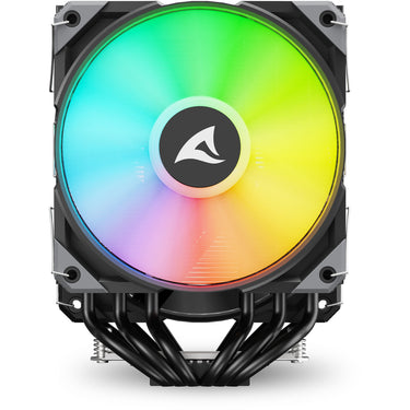 Sharkoon a60 rgb cpu-koeler (zwart, 4-pins pwm fan-connector)